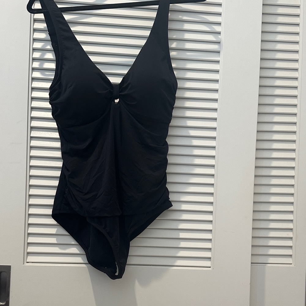 Black Jantzen One-Piece Swimsuit size 14